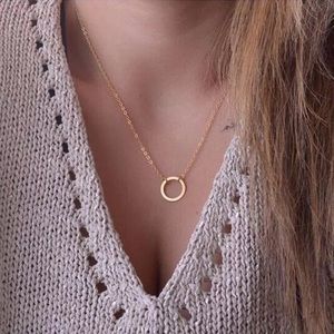 ‼️3/$30 Boho Dainty Simple Circle Gold Necklace